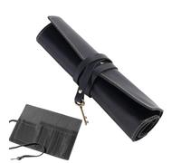 Special Pencil Pouch | Leather Multi-Compartment Roll-Up Aesthetic Bag | Stationery Organizer Pencil Case | for Teen Student Men Women Home School Classroom College Office Travel