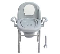 Special Population Care - Silla de noche con 3 niveles de altura ajustable, acolchado de poliuretano antideslizante, tapa sellada, con 2 cubos internos para adultos, 53 x 44 x 26 cm, cuidado personal,