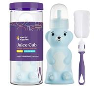 Special Supplies Honey Bear - Vaso de paja largo, para terapia exprimible y necesidades especiales, recipiente para bebidas de asistencia a prueba de derrames y tapa resistente a fugas (paquete de 1