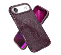 Speck CANDYSHELL Grip +MS - Funda para iPhone 17 Air, color ciruela purpurina, agarre protector delgado, protección contra caídas, compatible con MagSafe