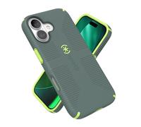 Speck CANDYSHELL Grip +MS - Funda para iPhone 17, Neo Drab/Verde Brillante, Agarre Protector Delgado, protección contra caídas, Compatible con MagSafe