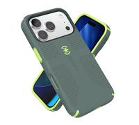 Speck CANDYSHELL Grip +MS - Funda para iPhone 17 Pro - Neo Drab/Verde Brillante | Agarre Protector Delgado | Protección contra caídas | Compatible con MagSafe