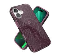 Speck CANDYSHELL Grip + MS - Funda para iPhone 17, Purpurina de Ciruela, Agarre Protector Delgado, protección contra caídas, Compatible con MagSafe