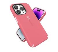 Speck Funda para iPhone 14 Pro, diseñada para MagSafe, funda delgada con protección contra caídas, resistente a los arañazos, suave al tacto para iPhone 14 Pro, coral dulce, coral claro CandyShell Pro