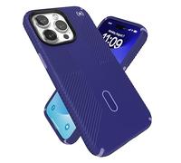 Speck Funda para iPhone 15 Pro MAX - ClickLock Antideslizante, Compatible con MagSafe, Agarre de protección contra caídas - Funda Suave al Tacto de 6.7 Pulgadas - Presidio2 Grip Future Blue/Purple