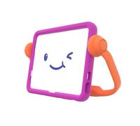 Speck Funda Protectora Resistente para iPad de 10.9 Pulgadas para niños de 10.9 Pulgadas, Soporte y asa multirango, Funciona para reposacabezas de Coche y visualización de Mesa, Color Violeta/Naranja