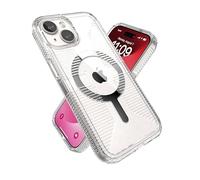 Speck GemShell - Funda Transparente para iPhone 15, iPhone 14 y iPhone 13, Delgada, diseñada para MagSafe, Agarre de protección contra caídas, Resistente a rayones, antiamarilleamiento, Funda de