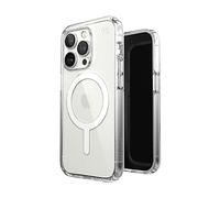 Speck Presidio Clear + MagSafe - Funda para iPhone 14 Pro con Revestimiento MICROBAN (Transparente)