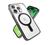 Speck Presidio - Funda Transparente para iPhone 15 Pro, Bloqueo Antideslizante, diseñada para MagSafe, protección contra caídas, Resistente a rayones, antiamarilleamiento, Funda para teléfono de 6.1