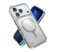 Speck presidio perfect clear grip case, compatible con magsafe, funda