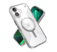 Speck presidio perfect clear grip para iphone 17, compatible con magsa