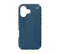 Speck PRESIDIO2 - Funda con Agarre para iPhone 17, Compatible con MagSafe, Funda Protectora Delgada, Color mar Profundo/Plateado metálico/Azul pell