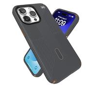 Speck Presidio2 Grip - Funda para iPhone 15 Pro MAX - ClickLock Antideslizante, Compatible con MagSafe, Agarre de protección contra caídas, Suave al Tacto de 6.7 Pulgadas, Agarre Presidio2 Gris