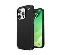 Speck Presidio2 Pro - Funda para iPhone 15 Pro, protección contra caídas, Resistente a los arañazos, Suave al Tacto, Funda para teléfono de 6.1 Pulgadas, Negro/Gris Pizarra/Blanco