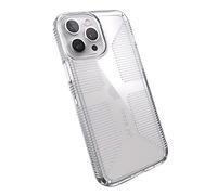 Speck Productos GemShell Grip Funda para iPhone 13 Pro MAX/iPhone 12 Pro MAX, Transparente/Transparente