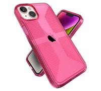 Speck Productos Gemshell Grip - Funda para iPhone 14 Plus, Color Rosa y Transparente