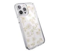 Speck Productos Gemshell Print Funda para iPhone 13 Pro MAX/iPhone 12 Pro MAX, Golden Fall/Transparente