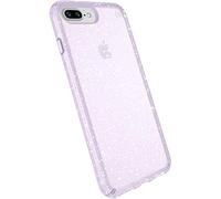 Speck Productos Presidio - Funda con purpurina para iPhone 8 Plus, iPhone 7 Plus y iPhone 6/6S Plus - Embalaje a granel - Geide Purple Clear/Gold Glitter
