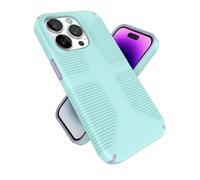 Speck Products Gemshell Grip Case Compatible con iPhone 14 Pro, Modelo de 6.1 Pulgadas, Cian pálido/Lila