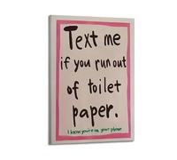 SPECLLY Póster con texto en inglés "If You Run Out of Toilet Paper". Lienzo estético vintage para pared de sala de estar, 40 x 60 cm, estilo marco