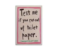 SPECLLY Póster con texto en inglés "If You Run Out of Toilet Paper". Póster vintage estético sobre lienzo, arte de pared para sala de estar, 50 x 75 cm, estilo sin marco