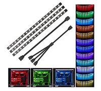 Speclux LED PC Tira RGB Led Strip para caja de PC modding, control de la placa base, 12V 4pin RGB, compatible con Asus Aura, Asrock RGB Led, Gigabyte RGB Fusion, MSI Mystic Light