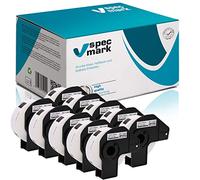 specmark 10 rollos de etiquetas individuales compatibles con Brother DK-11204, 17 mm x 54 mm, 400 unidades, para todas las impresoras de etiquetas QL: QL-570, QL-700 y QL-800
