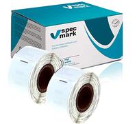 specmark 2 Rollos de etiquetas compatibles con DYMO 99010 28mm x 89mm S0722370 130 Pieza compatible con todas las impresoras de etiquetas Label-Writer 450 4XL Seiko-SLP