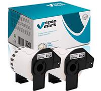 specmark 2 rollos de etiquetas continuas compatibles con Brother DK-22212, 62 mm x 15,24 m, para todas las impresoras de etiquetas QL: QL-570 QL-700 QL-800
