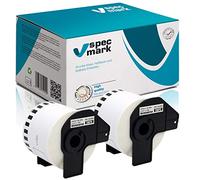 specmark 2 rollos de etiquetas continuas compatibles con Brother DK-44205, 62 mm x 30,48 m, para todas las impresoras de etiquetas QL: QL-570, QL-700 y QL-800
