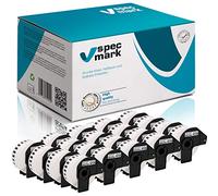 specmark 20 rollos de etiquetas continuas compatibles con Brother DK-22210, 29 mm x 30,48 m, para todas las impresoras de etiquetas QL: QL-570, QL-700 y QL-800