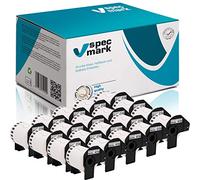 specmark 20 rollos de etiquetas continuas compatibles con Brother DK-22212, 62 mm x 15,24 m, para todas las impresoras de etiquetas QL: QL-570 QL-700 QL-800