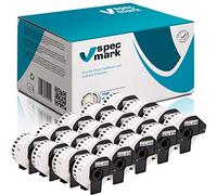 specmark 20 rollos de etiquetas continuas compatibles con Brother DK-22225, 38 mm x 30,48 m, para todas las impresoras de etiquetas QL: QL-570 QL-700 QL-800