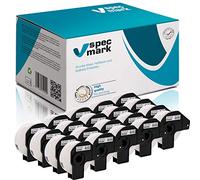 specmark 20 rollos de etiquetas individuales compatibles con Brother DK-11203, 17 mm x 87 mm, 300 unidades para todas las impresoras de etiquetas QL: QL-570 QL-700 QL-800