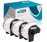 specmark 3 rollos de etiquetas continuas compatibles con Brother DK-22225, 38 mm x 30,48 m, para todas las impresoras de etiquetas QL: QL-570 QL-700 QL-800