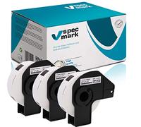 specmark 3 rollos de etiquetas individuales compatibles con Brother DK-11204, 17 mm x 54 mm, 400 unidades, para todas las impresoras de etiquetas QL: QL-570, QL-700 y QL-800