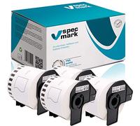 specmark 4 rollos de etiquetas continuas compatibles con Brother DK-22205, 62 mm x 30,48 m, para todas las impresoras de etiquetas QL: QL-570, QL-700 y QL-800