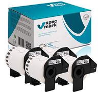 specmark 4 rollos de etiquetas continuas compatibles con Brother DK-22212, 62 mm x 15,24 m, para todas las impresoras de etiquetas QL: QL-570, QL-700 y QL-800