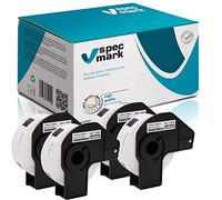 specmark 4 rollos de etiquetas individuales compatibles con Brother DK-11204, 17 mm x 54 mm, 400 unidades, para todas las impresoras de etiquetas QL: QL-570, QL-700 y QL-800