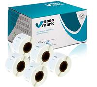specmark 5 Rollos de etiquetas compatibles con DYMO 11353 12mm x 24mm S0722530 1000 Pieza compatible con todas las impresoras de etiquetas Label-Writer 450 4XL Seiko-SLP