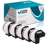 specmark 5 rollos de etiquetas continuas compatibles con Brother DK-22210, 29 mm x 30,48 m, para todas las impresoras de etiquetas QL: QL-570 QL-700 QL-800