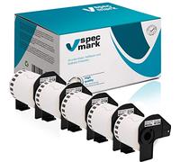 specmark 5 rollos de etiquetas continuas compatibles con Brother DK-22212, 62 mm x 15,24 m, para todas las impresoras de etiquetas QL: QL-570 QL-700 QL-800