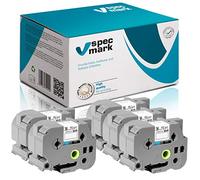 specmark Cinta de etiquetado TZe-261 36 mm x 8 m juego x 5 piezas Cinta negra sobre blanco compatible con impresora Brother PT P-touch AZe-261 EZe-261 TZ-261 TZ2-261