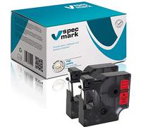 specmark Compatible para DYMO D1 43617 cinta de escritura 6 mm x 7 m, juego de 2 unidades, negro sobre rojo, compatible con DYMO D1 para impresora LM Label-Manager LP Label-Point LW Label-Writer DUO