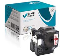 specmark Compatible para DYMO D1 45015 S0720600 cinta de escritura de 12 mm x 7 m, juego de 2 unidades, rojo sobre blanco, compatible con LM Label-Manager LP Label-Point LW Label-Writer DUO
