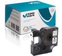 specmark Compatible para DYMO D1 45020 cinta de impresión de 12mmx7m color blanco sobre transparente S0720600 compatible con DYMO D1 para impresoras LM Label-Manager LP Label-Point LW Label-Writer DUO