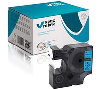 specmark Compatible para DYMO D1 45806 cinta de escritura 19 mm x 7 m, negro sobre azul, compatible con DYMO D1 para impresoras LM Label-Point LW Label-Writer DUO