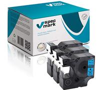 specmark Compatible para DYMO D1 45806 S0720860 cinta de escritura 19 mm x 7 m juego x 3 unidades negro sobre azul compatible con DYMO D1 para impresoras LM Label-Point LW Label-Writer DUO
