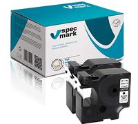 specmark Compatible para DYMO D1 53710 cinta de escritura 24 mm x 7 m, juego de 2 unidades, negro sobre transparente, compatible con DYMO D1 para impresoras LM Label-Point LW Label-Writer DUO