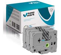 Specmark Juego De Cintas TZe-131 De 12 mm x 8 Mx 3 Piezas Negro En Cinta Transparente Compatible Con Todas Las Impresoras Brother PT P-Touch AZe-131 EZe-131 TZ-131 TZ2-131